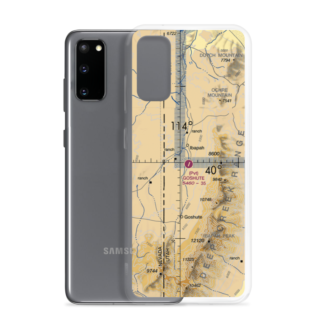 Goshute Airport (UT65) VFR Sectional Samsung Case Samsung Galaxy S20 model shown