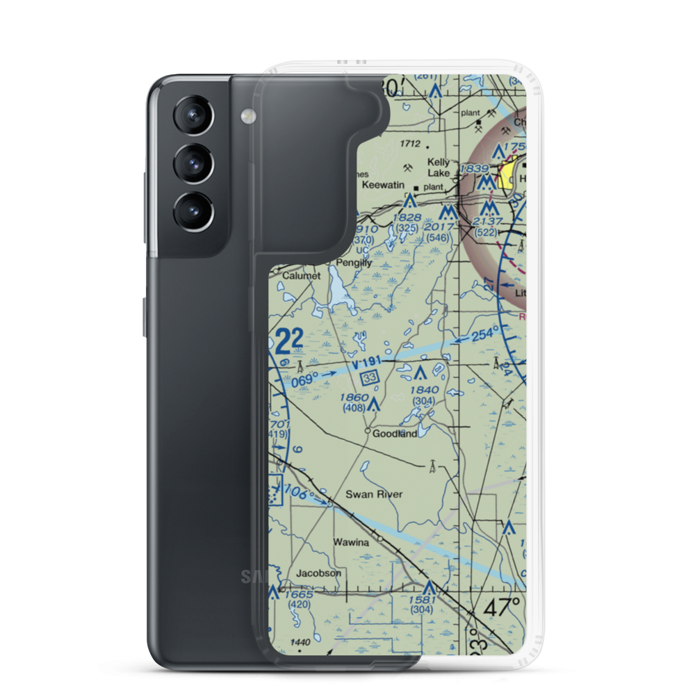 Gospel Ranch Airport (MN52) VFR Sectional Samsung Case Samsung Galaxy S21 model shown