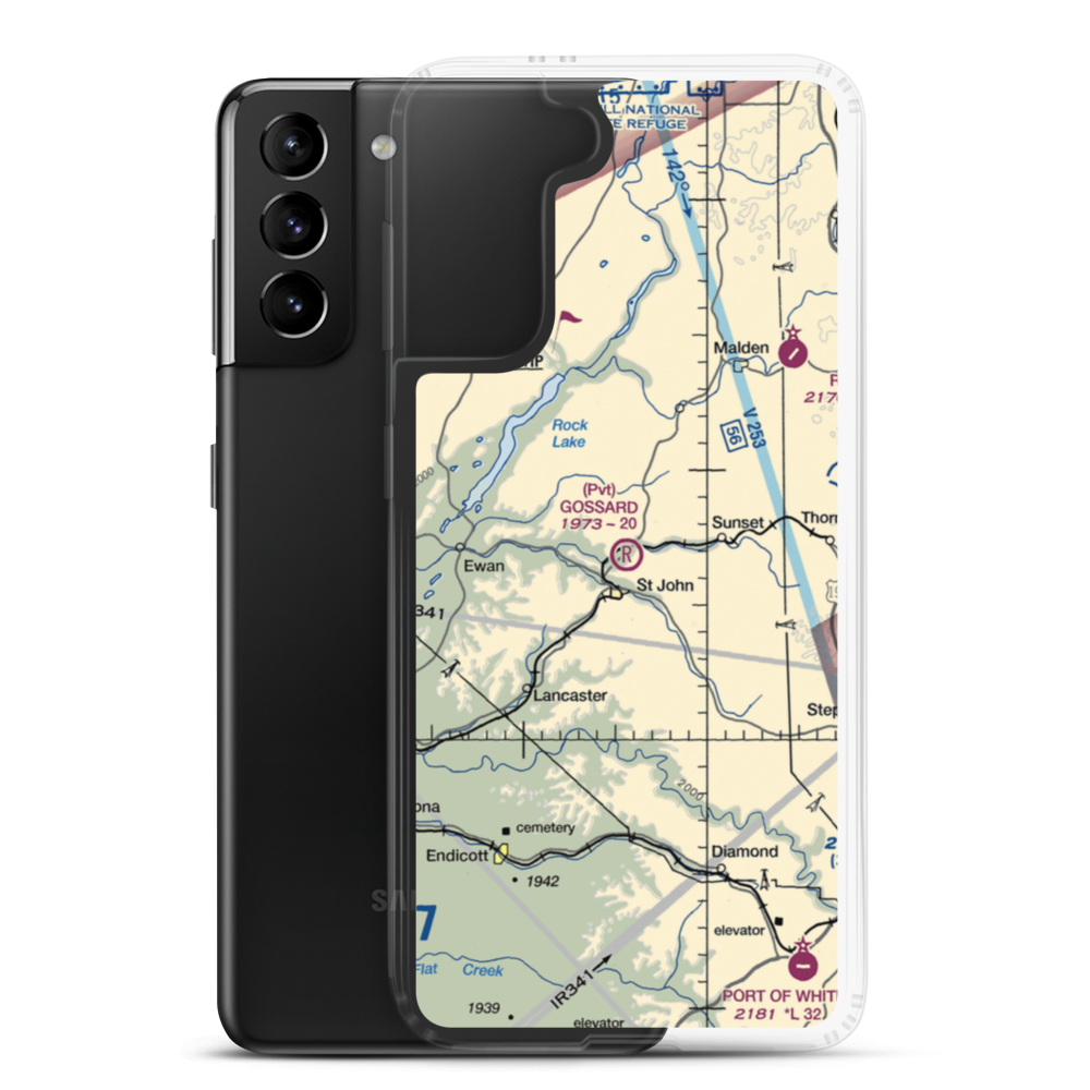 Gossard Field (8WA7) VFR Sectional Samsung Case Samsung Galaxy S21 Plus model shown