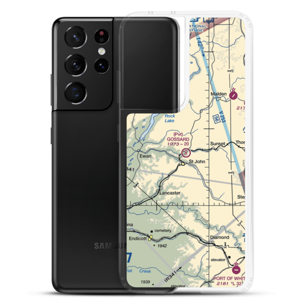 Gossard Field (8WA7) VFR Sectional Samsung Case Samsung Galaxy S21 Ultra model shown