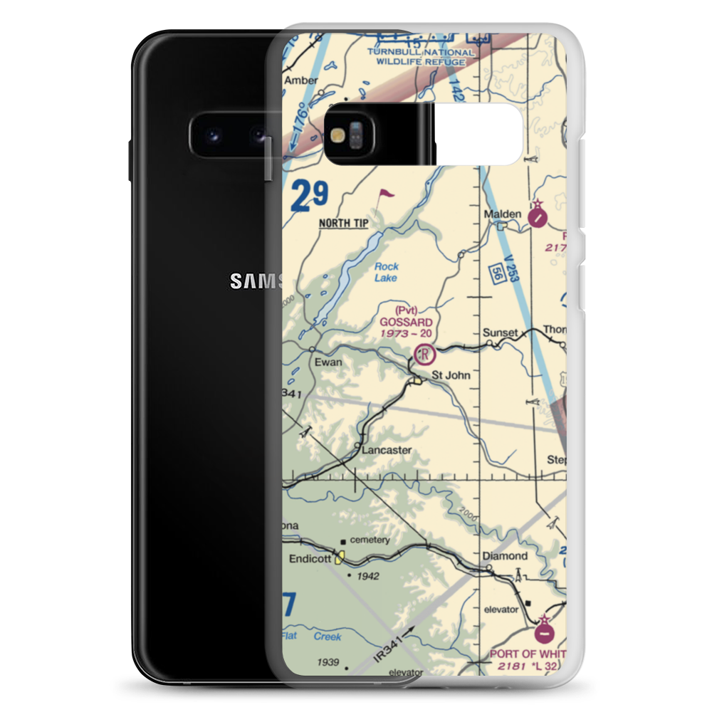 Gossard Field (8WA7) VFR Sectional Samsung Case Samsung Galaxy S10+ model shown