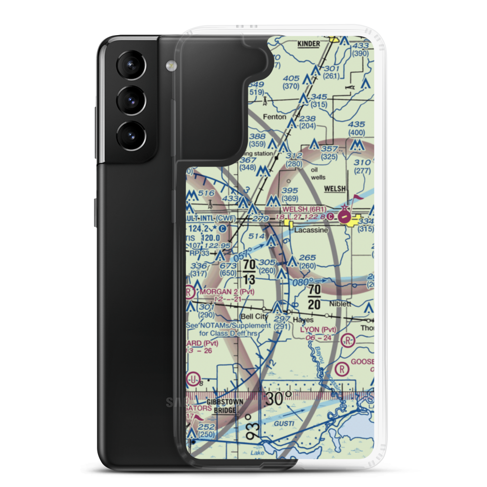 Gotreaux Strip (LA31) VFR Sectional Samsung Case Samsung Galaxy S21 Plus model shown