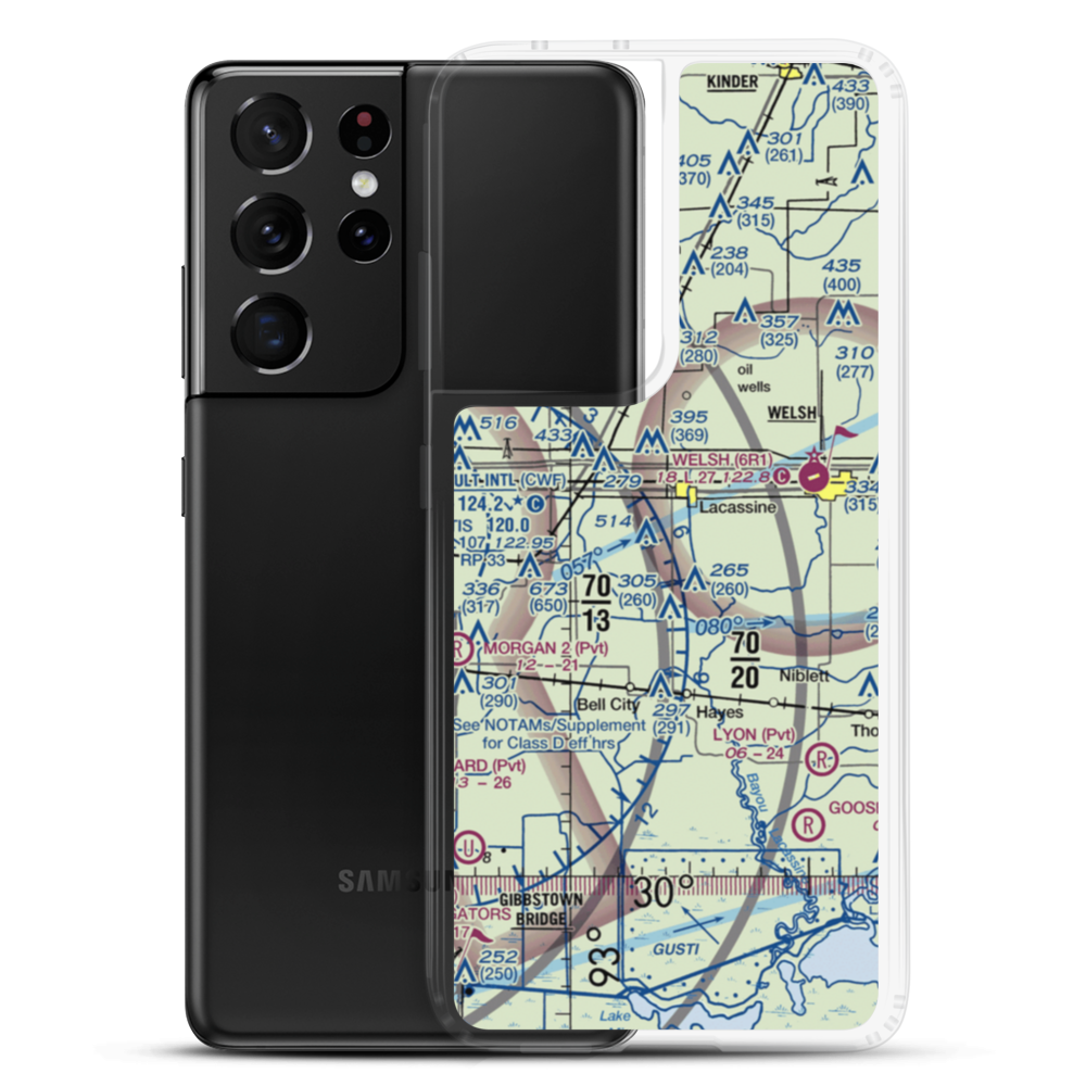 Gotreaux Strip (LA31) VFR Sectional Samsung Case Samsung Galaxy S21 Ultra model shown