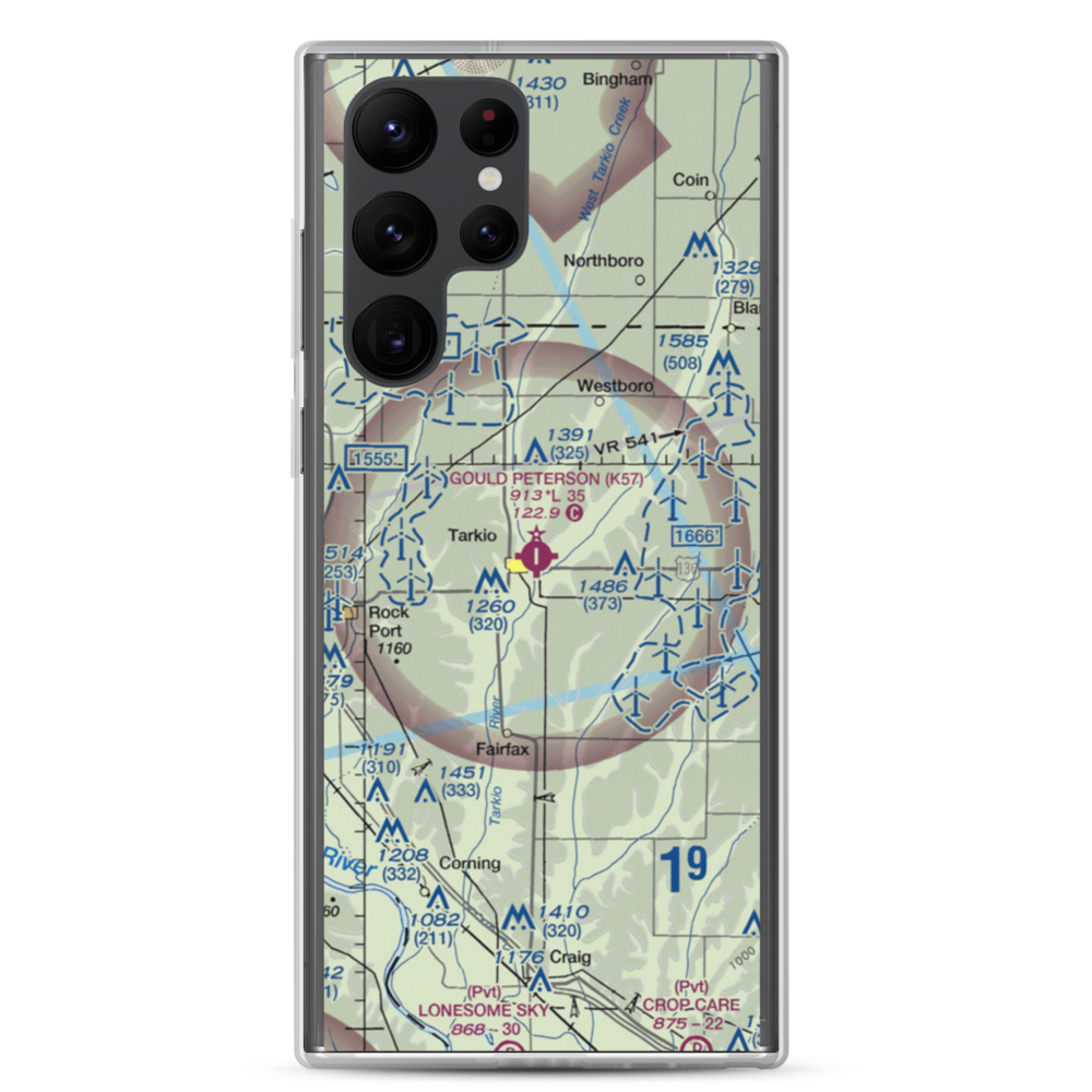 Gould Peterson Municipal Airport (K57) VFR Sectional Samsung Case Samsung Galaxy S22 Ultra model shown