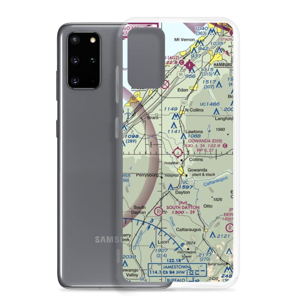 Gowanda Airport (D59) VFR Sectional Samsung Case Samsung Galaxy S20 Plus model shown
