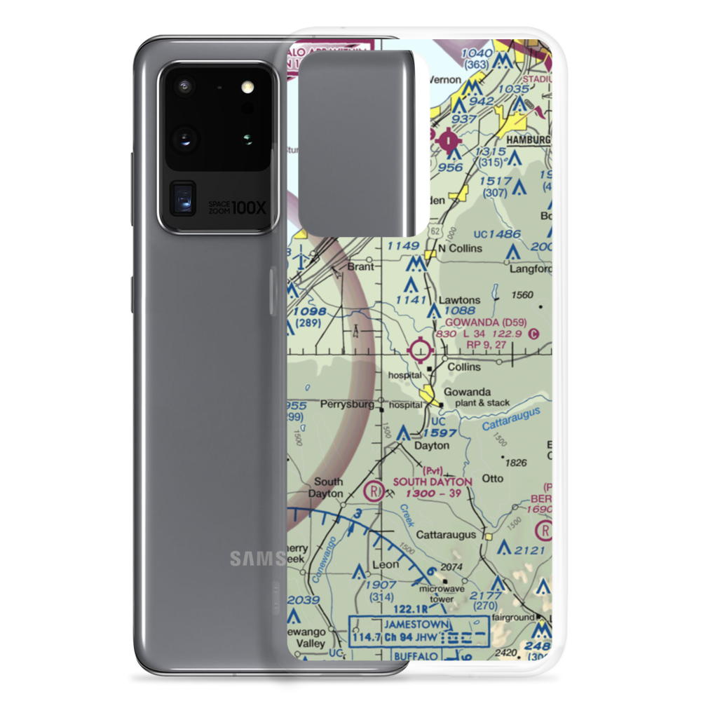 Gowanda Airport (D59) VFR Sectional Samsung Case Samsung Galaxy S20 Ultra model shown