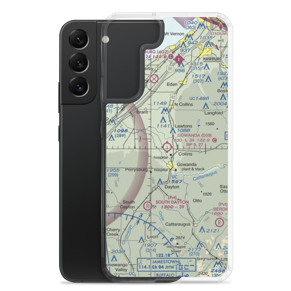 Gowanda Airport (D59) VFR Sectional Samsung Case Samsung Galaxy S22 Plus model shown