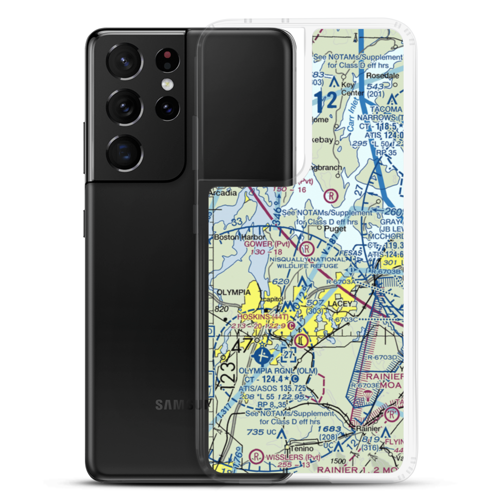 Gower Field (6WA2) VFR Sectional Samsung Case Samsung Galaxy S21 Ultra model shown