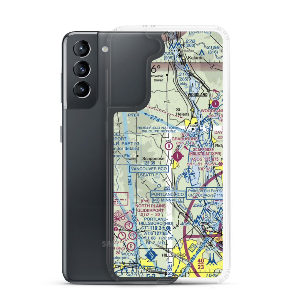 Grabhorn's Airport (8OR6) VFR Sectional Samsung Case Samsung Galaxy S21 model shown