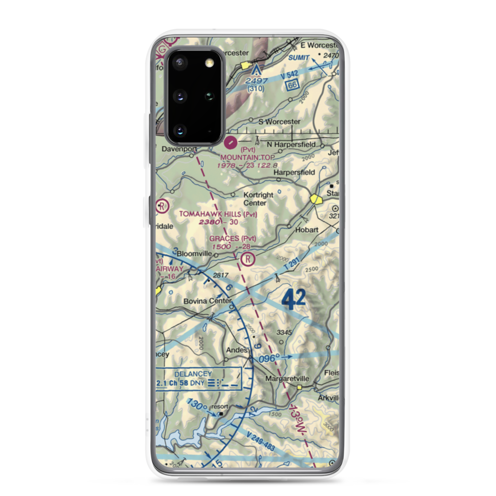 Grace's Landing Airport (NY48) VFR Sectional Samsung Case Samsung Galaxy S20 Plus model shown