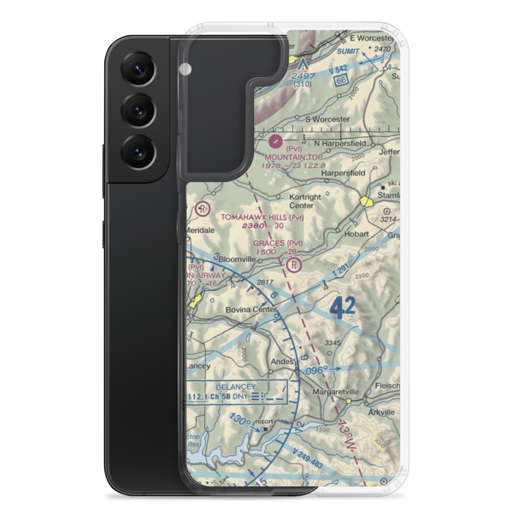 Grace's Landing Airport (NY48) VFR Sectional Samsung Case Samsung Galaxy S22 Plus model shown
