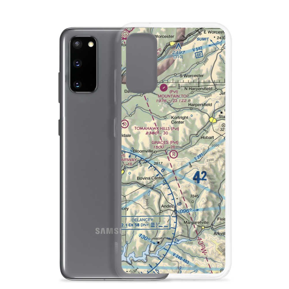 Grace's Landing Airport (NY48) VFR Sectional Samsung Case Samsung Galaxy S20 model shown