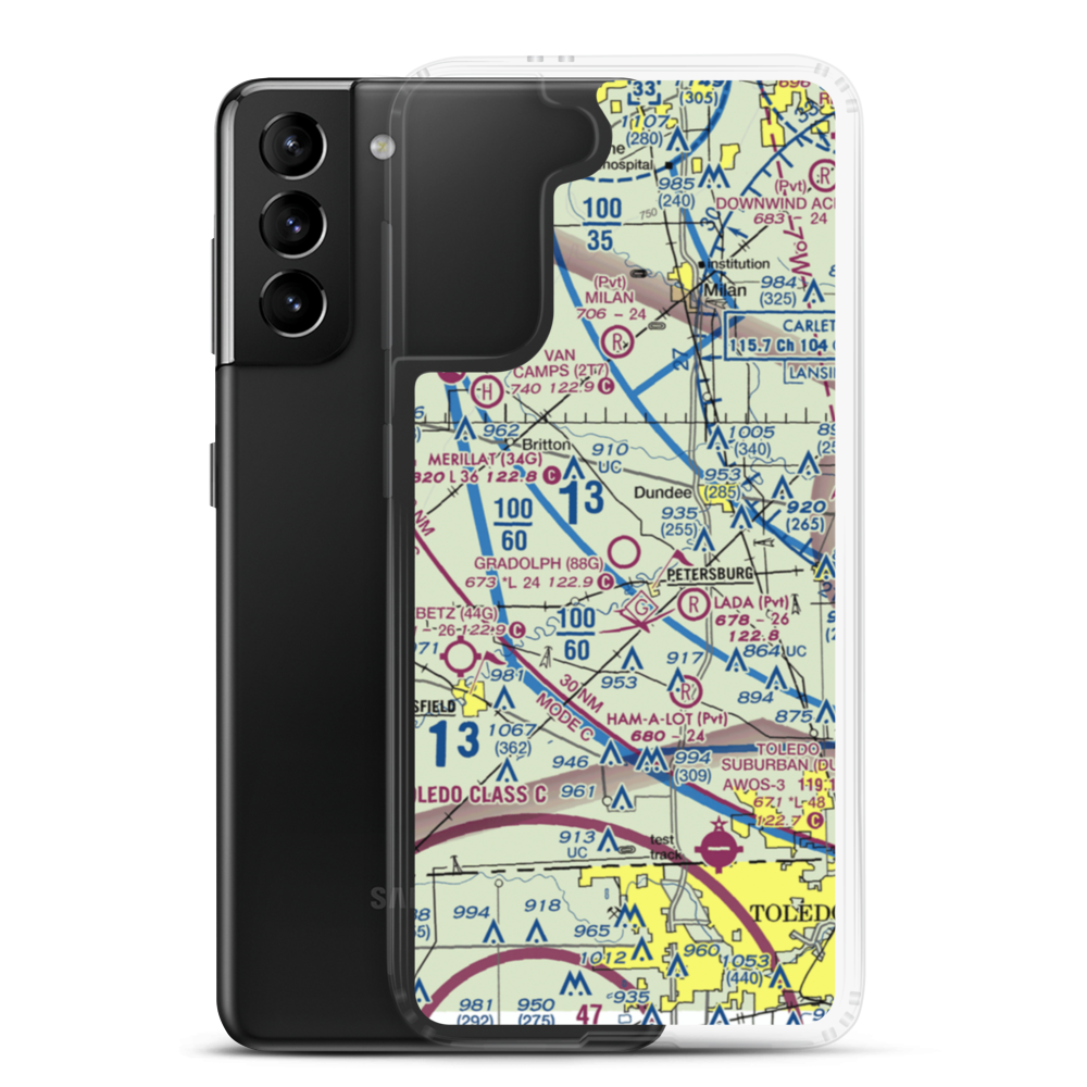 Gradolph Field (88G) VFR Sectional Samsung Case Samsung Galaxy S21 Plus model shown