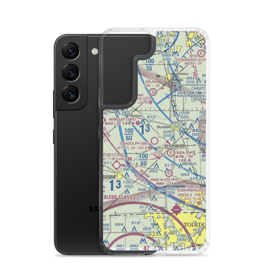 Gradolph Field (88G) VFR Sectional Samsung Case Samsung Galaxy S22 model shown
