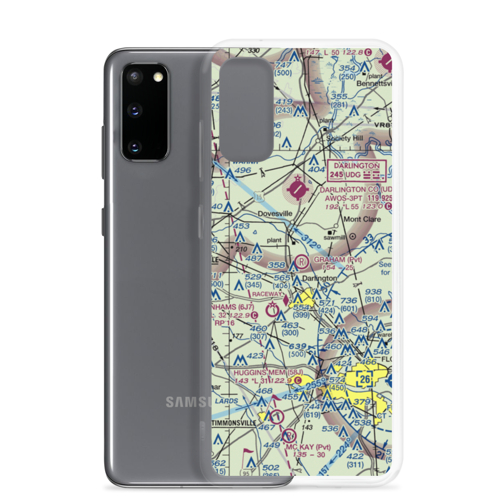 Graham Airport (21SC) VFR Sectional Samsung Case Samsung Galaxy S20 model shown