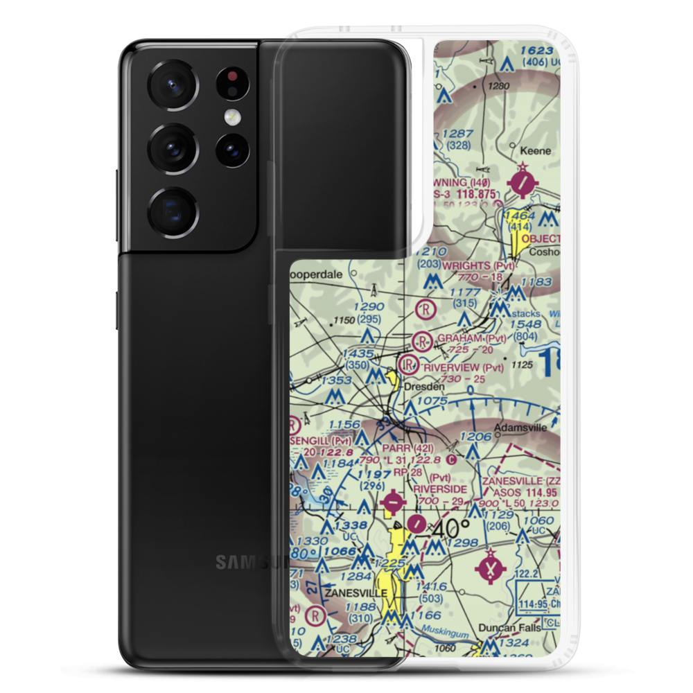 Graham Farm Airport (OH82) VFR Sectional Samsung Case Samsung Galaxy S21 Ultra model shown