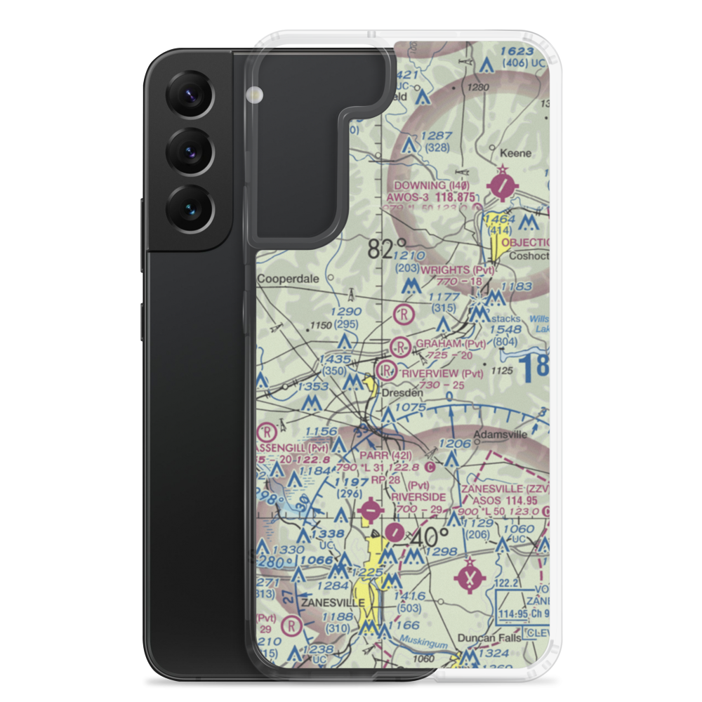 Graham Farm Airport (OH82) VFR Sectional Samsung Case Samsung Galaxy S22 Plus model shown