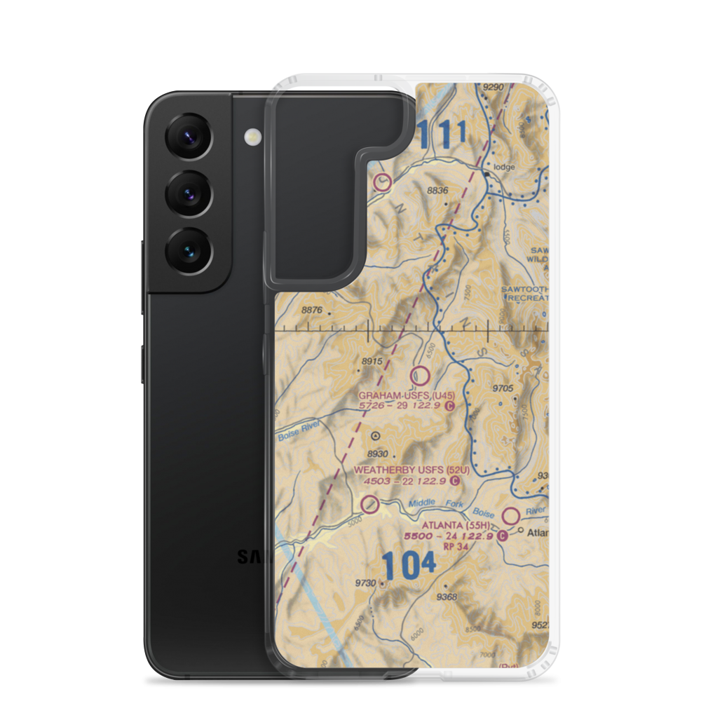 Graham US Forest Service Airport (U45) VFR Sectional Samsung Case Samsung Galaxy S22 model shown