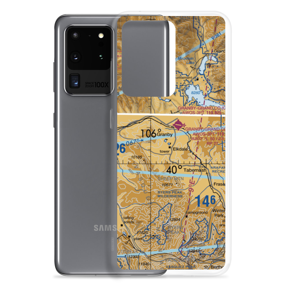 Granby Sports Park Ultralightport (CO86) VFR Sectional Samsung Case Samsung Galaxy S20 Ultra model shown