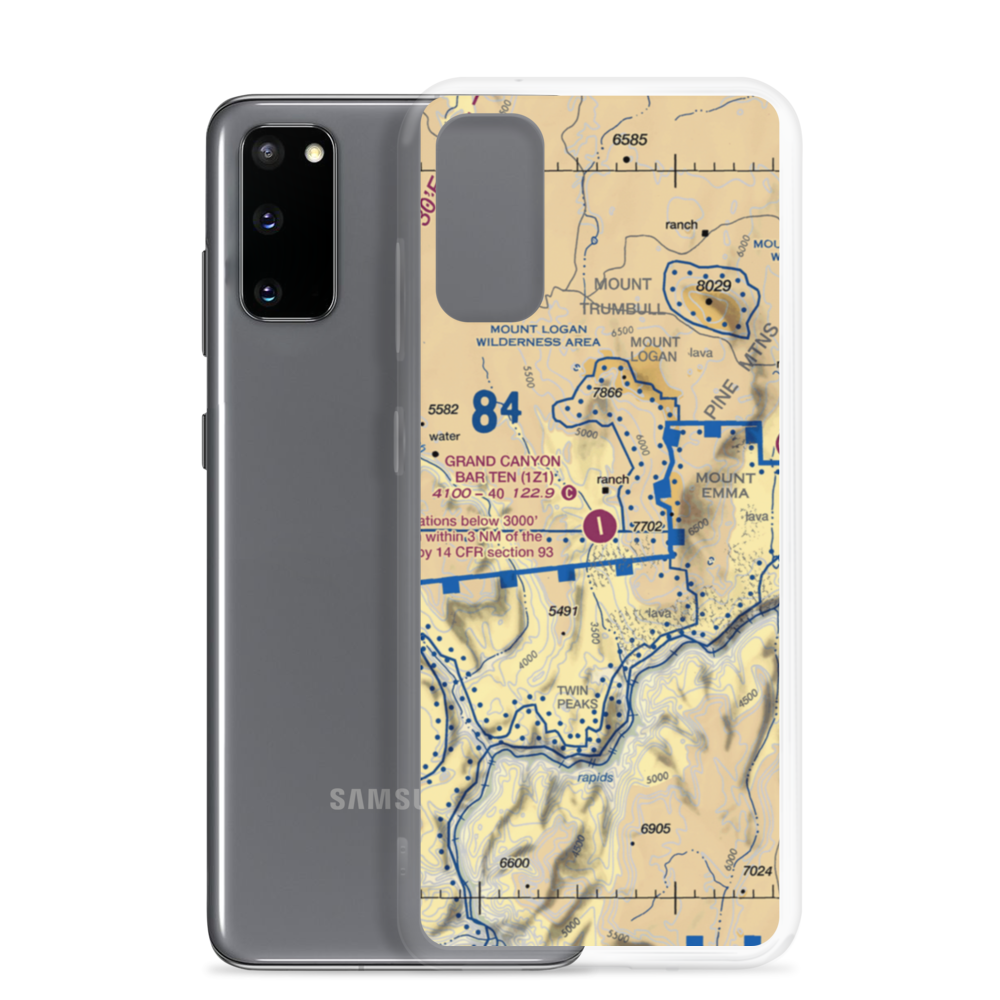 Grand Canyon Bar Ten Airstrip (1Z1) VFR Sectional Samsung Case Samsung Galaxy S20 model shown