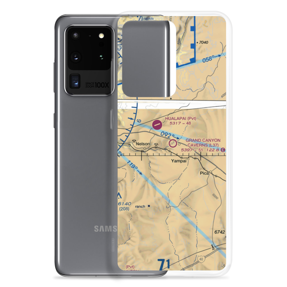 Grand Canyon Caverns Airport (L37) VFR Sectional Samsung Case Samsung Galaxy S20 Ultra model shown