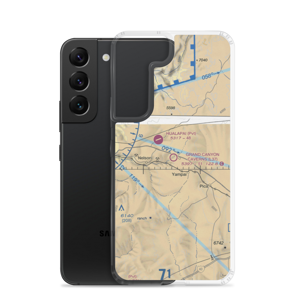 Grand Canyon Caverns Airport (L37) VFR Sectional Samsung Case Samsung Galaxy S22 model shown