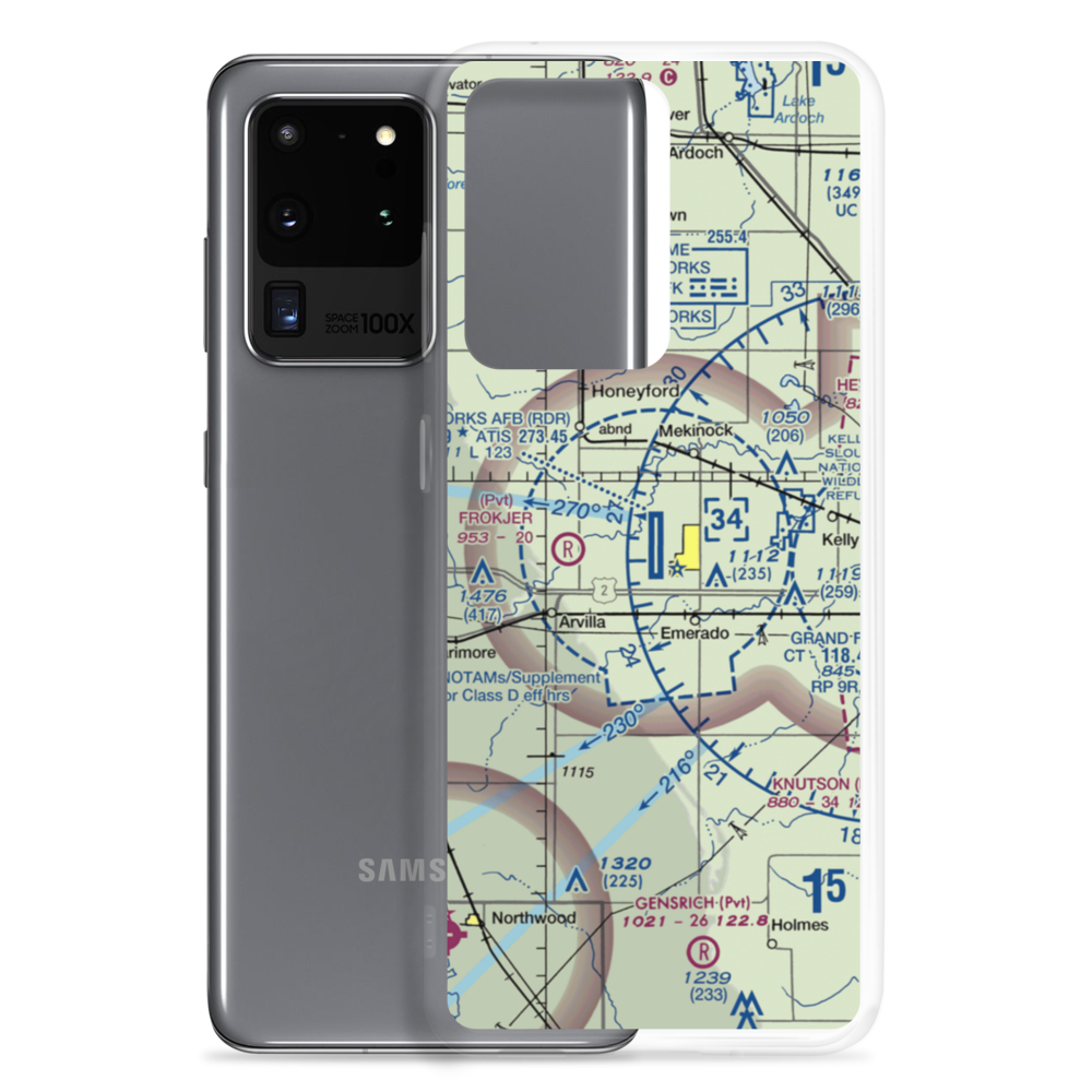 Grand Forks Air Force Base (RDR) VFR Sectional Samsung Case Samsung Galaxy S20 Ultra model shown