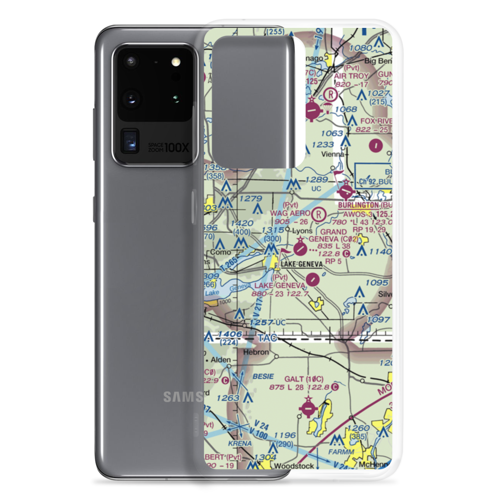 Grand Geneva Resort Airport (C02) VFR Sectional Samsung Case Samsung Galaxy S20 Ultra model shown