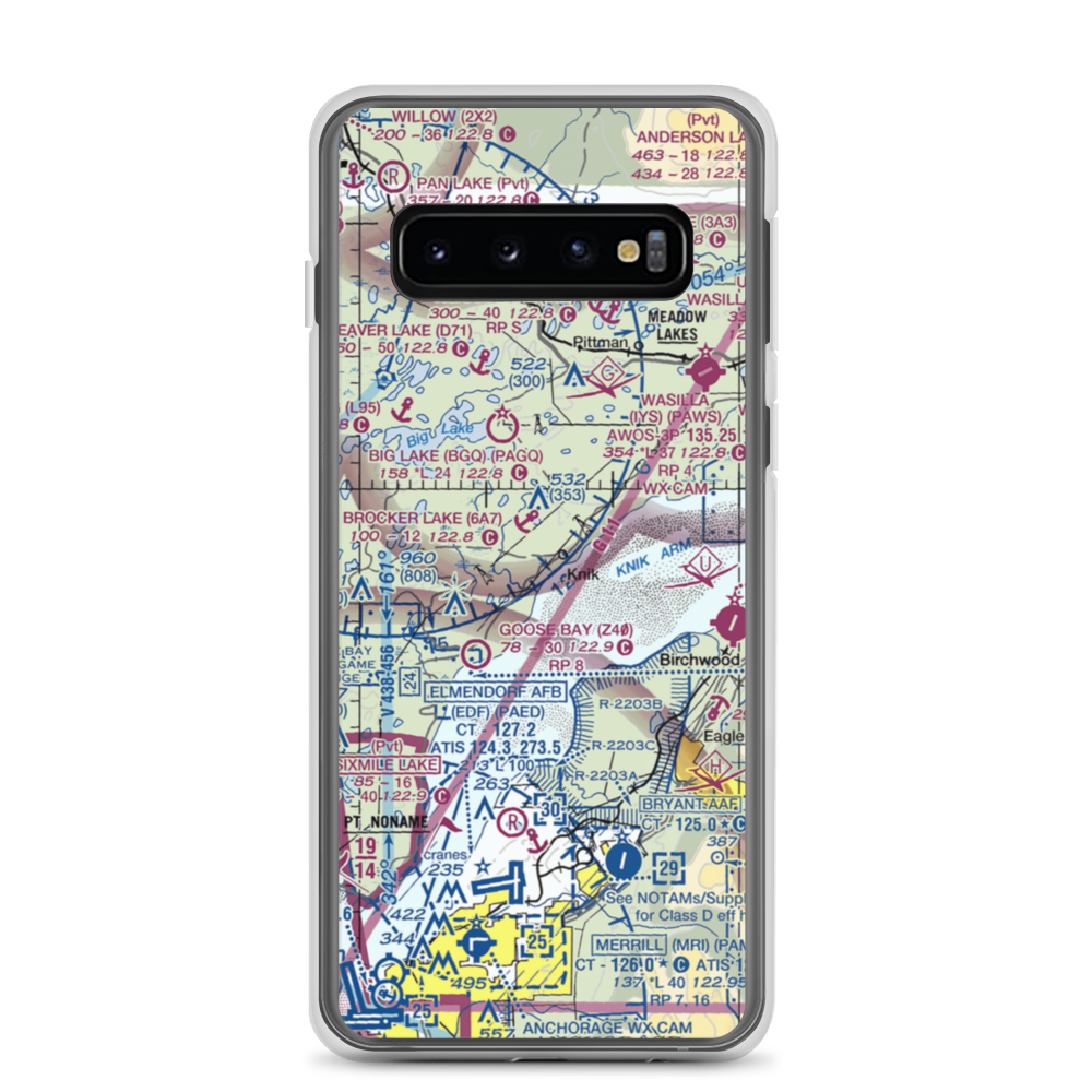 Grand Home Airport (AK99) VFR Sectional Samsung Case Samsung Galaxy S10 model shown