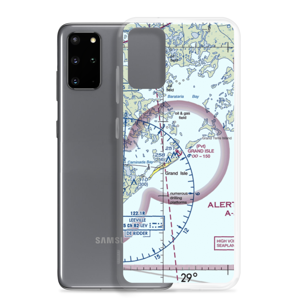 Grand Isle Seaplane Base (GNI) VFR Sectional Samsung Case Samsung Galaxy S20 Plus model shown