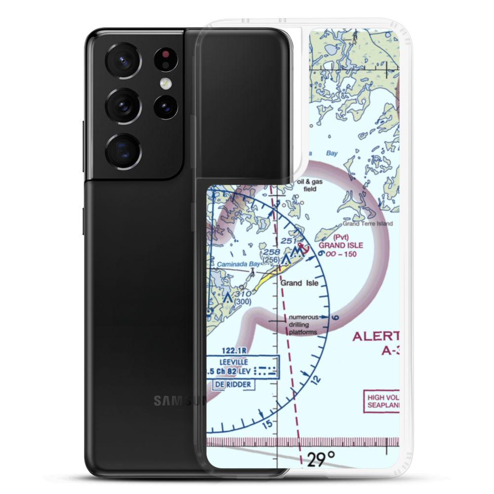 Grand Isle Seaplane Base (GNI) VFR Sectional Samsung Case Samsung Galaxy S21 Ultra model shown