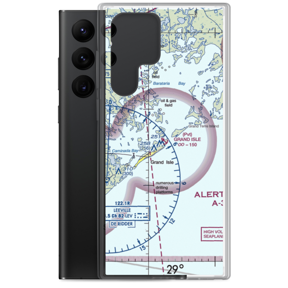 Grand Isle Seaplane Base (GNI) VFR Sectional Samsung Case Samsung Galaxy S22 Ultra model shown