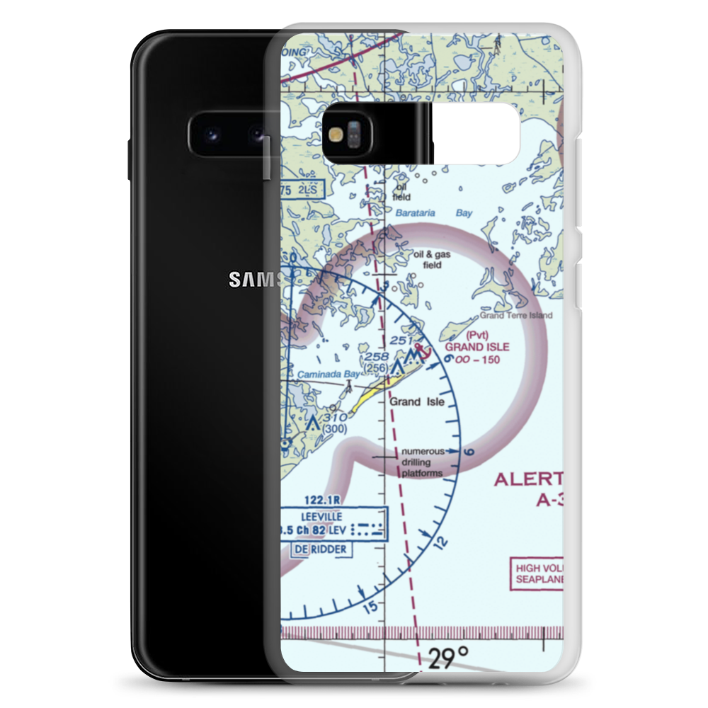 Grand Isle Seaplane Base (GNI) VFR Sectional Samsung Case Samsung Galaxy S10+ model shown
