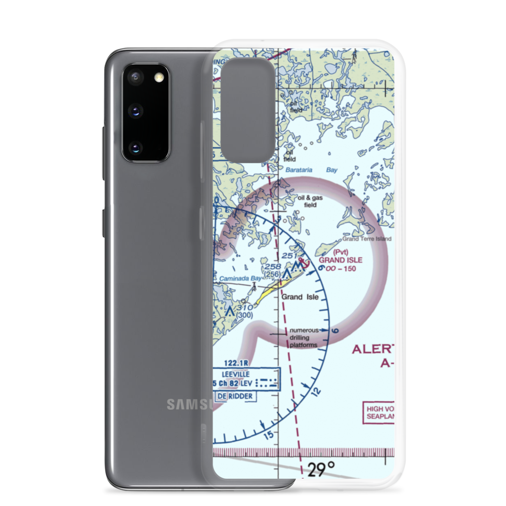 Grand Isle Seaplane Base (GNI) VFR Sectional Samsung Case Samsung Galaxy S20 model shown