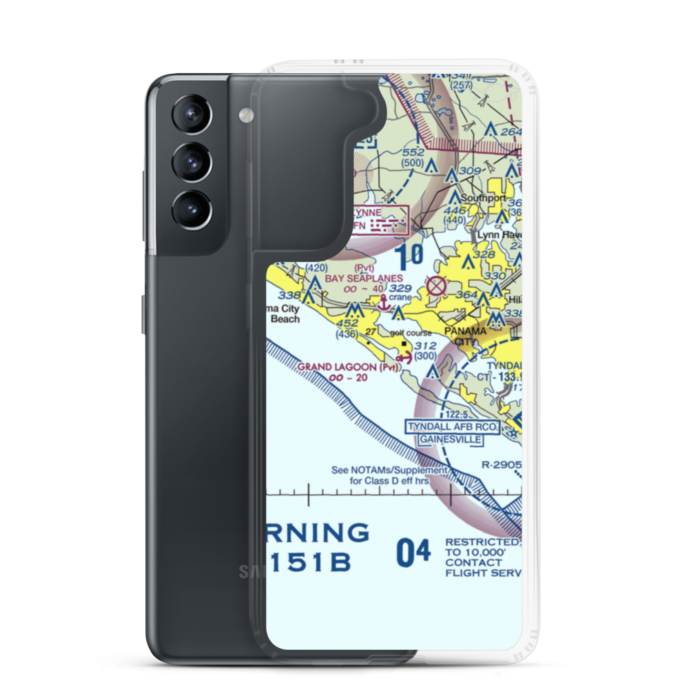 Grand Lagoon Seaplane Base (4FD5) VFR Sectional Samsung Case Samsung Galaxy S21 model shown