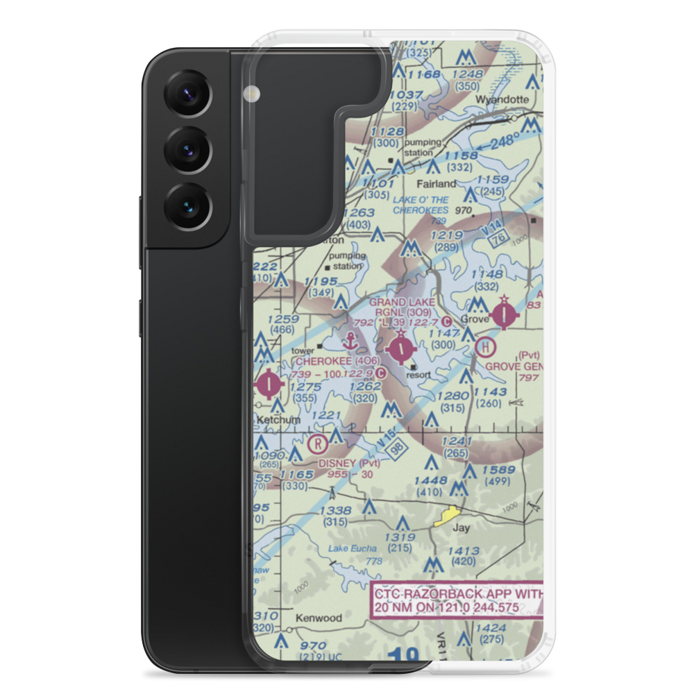 Grand Lake Regional Airport (3O9) VFR Sectional Samsung Case Samsung Galaxy S22 Plus model shown