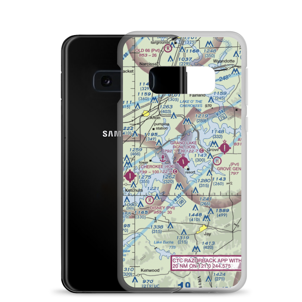 Grand Lake Regional Airport (3O9) VFR Sectional Samsung Case Samsung Galaxy S10e model shown