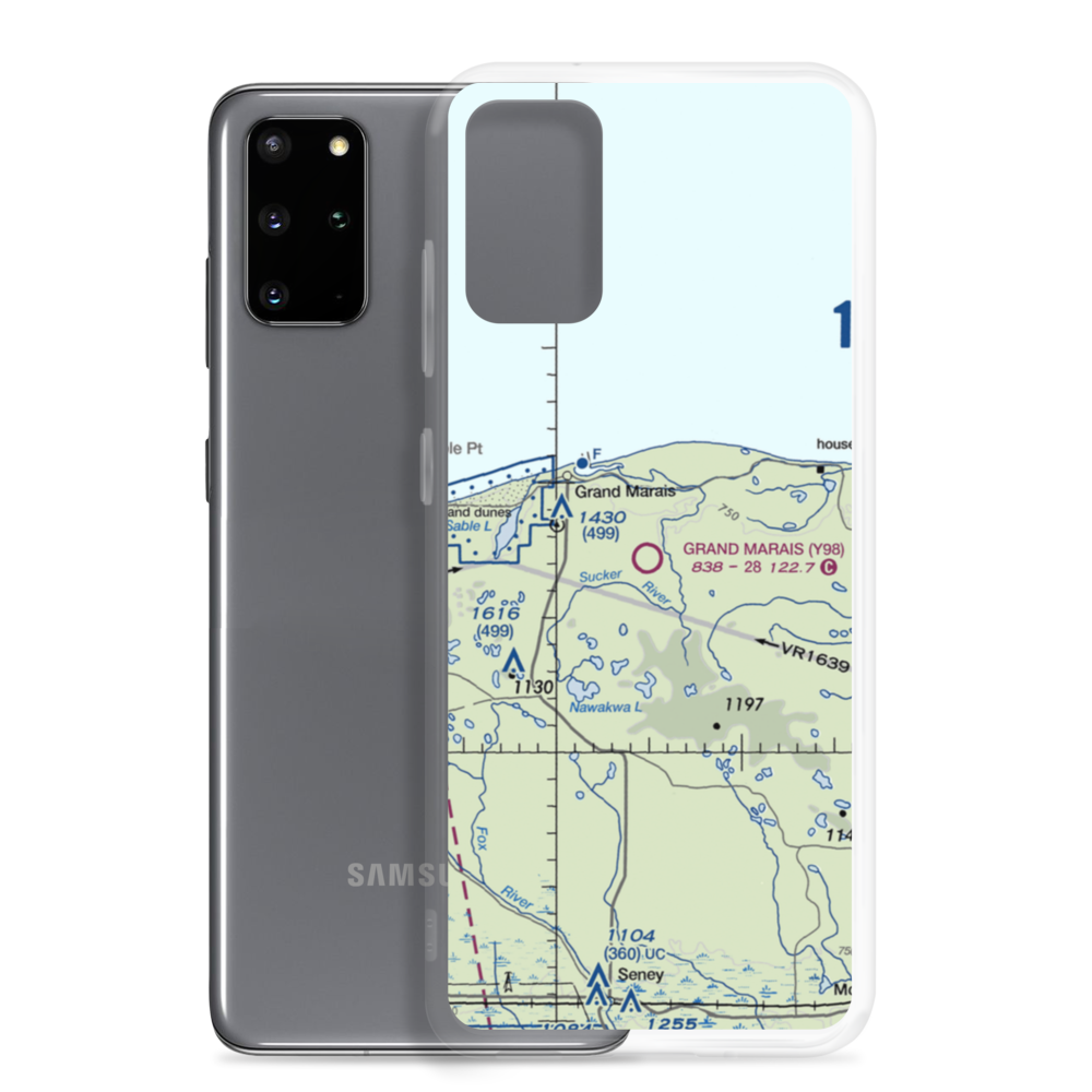 Grand Marais Airport (Y98) VFR Sectional Samsung Case Samsung Galaxy S20 Plus model shown