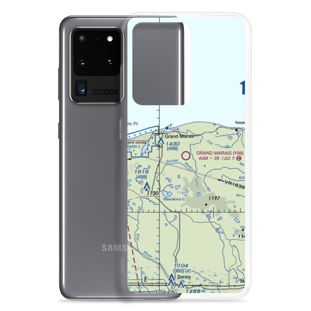 Grand Marais Airport (Y98) VFR Sectional Samsung Case Samsung Galaxy S20 Ultra model shown