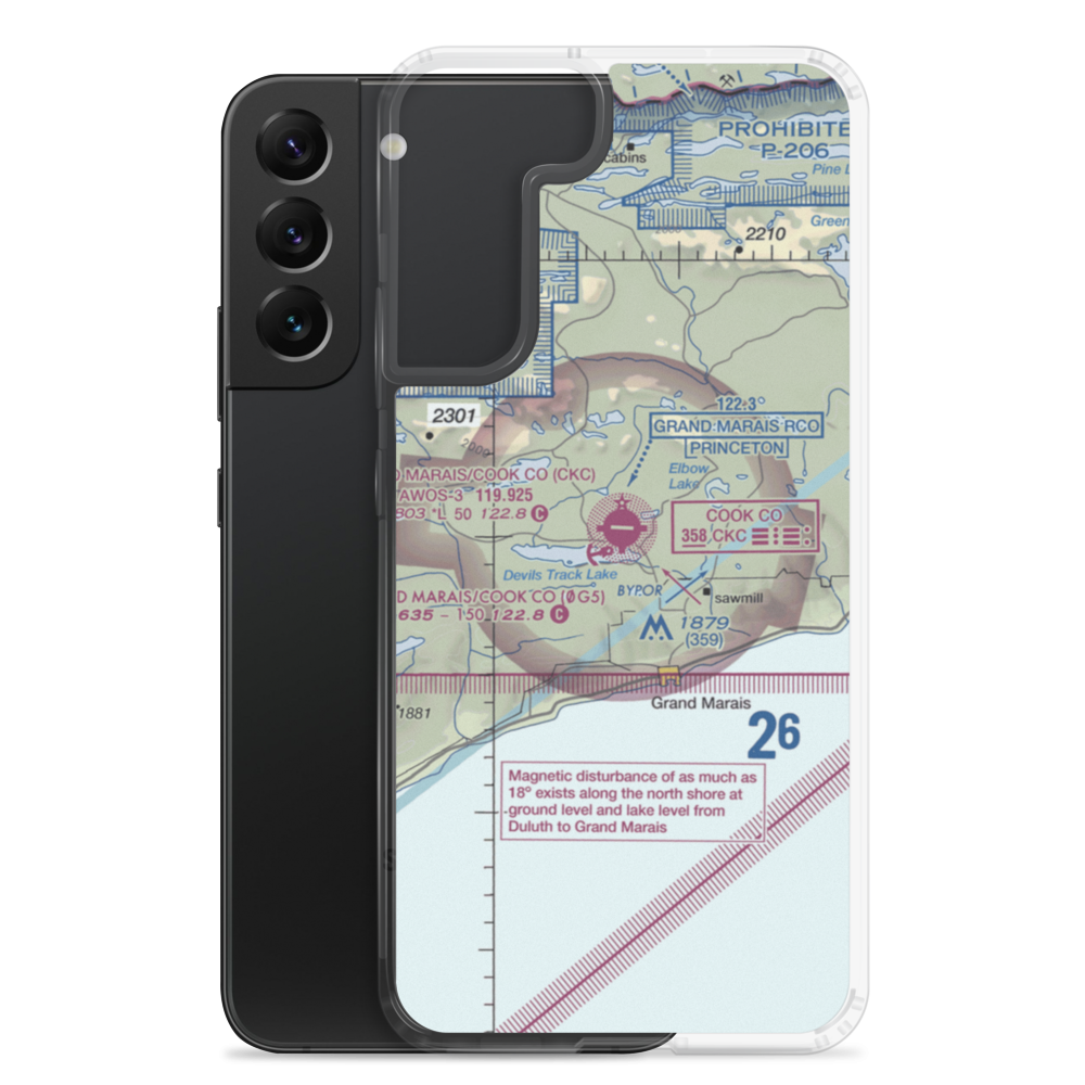 Grand Marais/Cook County Seaplane Base (0G5) VFR Sectional Samsung Case Samsung Galaxy S22 Plus model shown