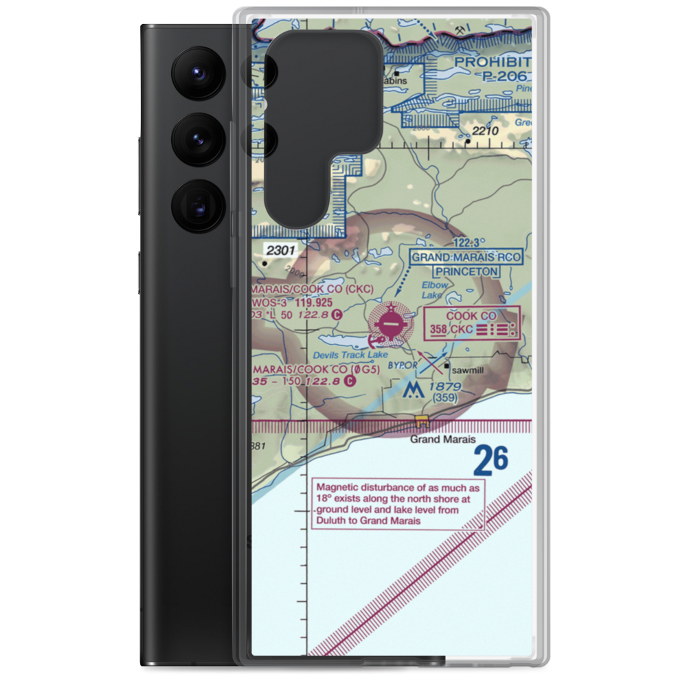 Grand Marais/Cook County Seaplane Base (0G5) VFR Sectional Samsung Case Samsung Galaxy S22 Ultra model shown