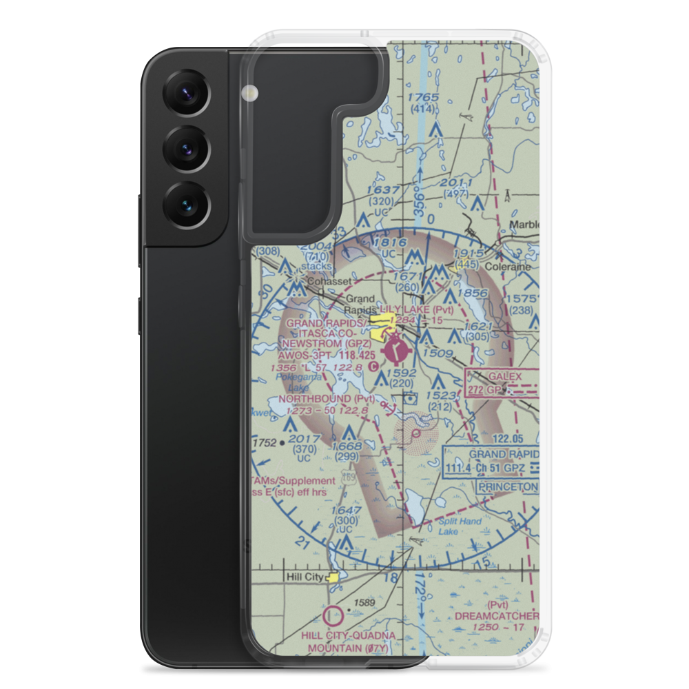 Grand Rapids Itasca Co-Gordon Newstrom field (GPZ) VFR Sectional Samsung Case Samsung Galaxy S22 Plus model shown