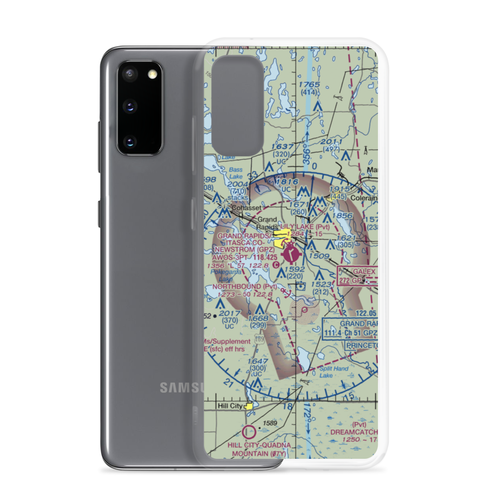 Grand Rapids Itasca Co-Gordon Newstrom field (GPZ) VFR Sectional Samsung Case Samsung Galaxy S20 model shown