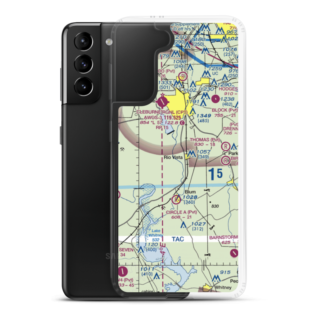 Grand Valley Lands Airport (US-0032) VFR Sectional Samsung Case Samsung Galaxy S21 Plus model shown
