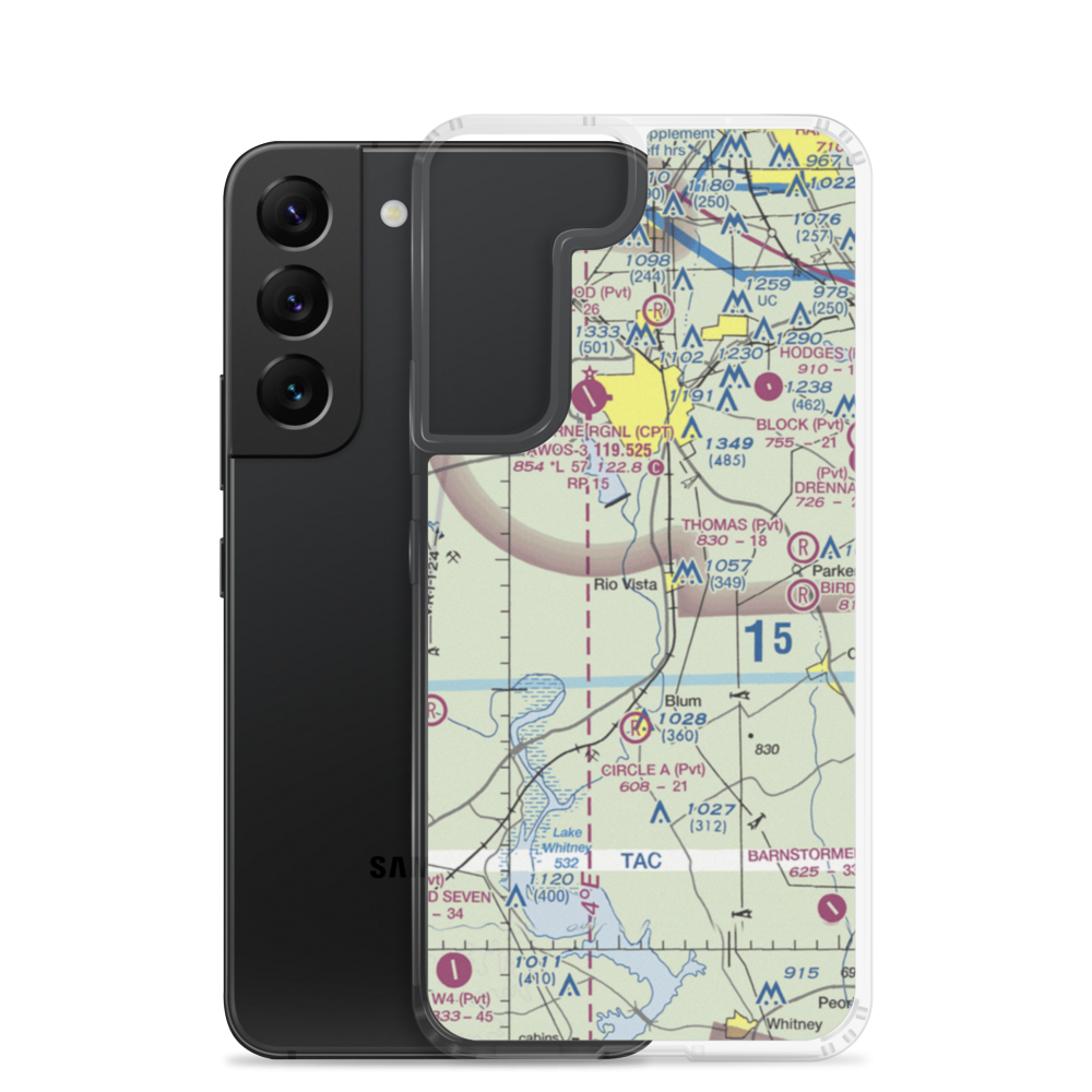 Grand Valley Lands Airport (US-0032) VFR Sectional Samsung Case Samsung Galaxy S22 model shown