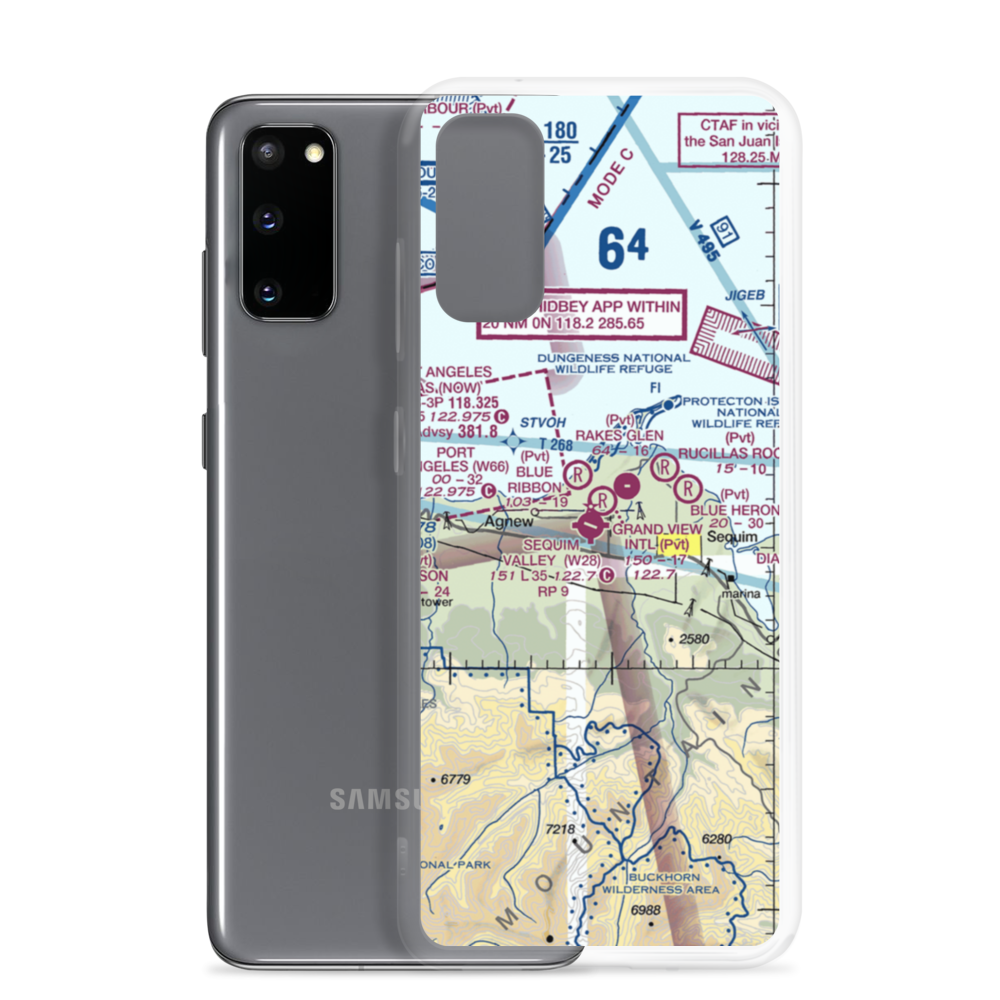 Grand View International Airport (WN23) VFR Sectional Samsung Case Samsung Galaxy S20 model shown