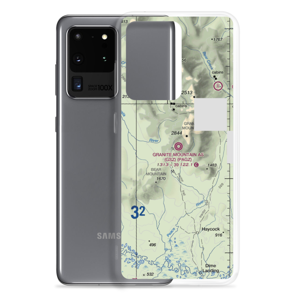 Granite Mountain Air Station (GSZ) VFR Sectional Samsung Case Samsung Galaxy S20 Ultra model shown