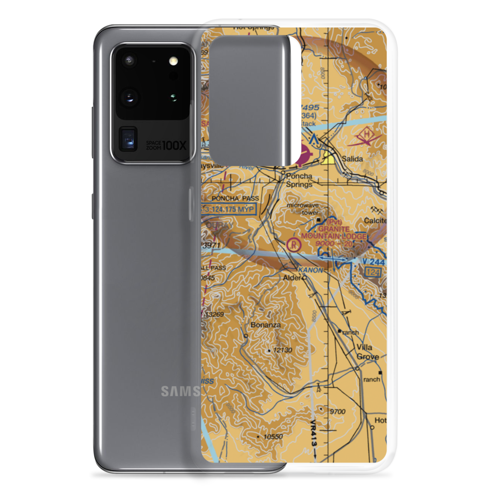 Granite Mountain Lodge Airport (CO11) VFR Sectional Samsung Case Samsung Galaxy S20 Ultra model shown