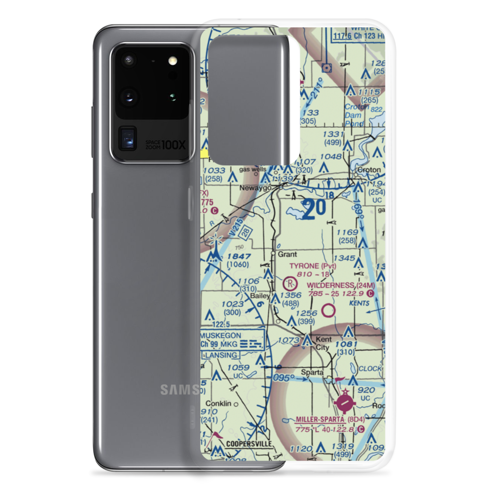 Grant Airport (01C) VFR Sectional Samsung Case Samsung Galaxy S20 Ultra model shown