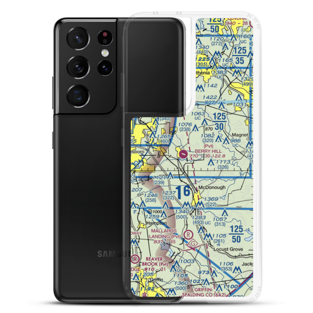 Grant Airport (3GA0) VFR Sectional Samsung Case Samsung Galaxy S21 Ultra model shown